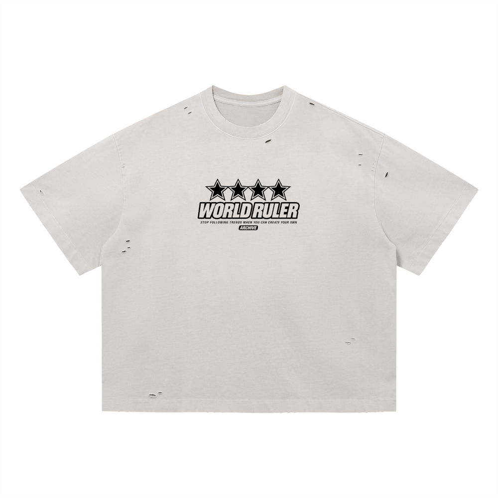World Ruler Distressed Star T-Shirt