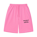 World Ruler Loose Pink Raw Edge Shorts
