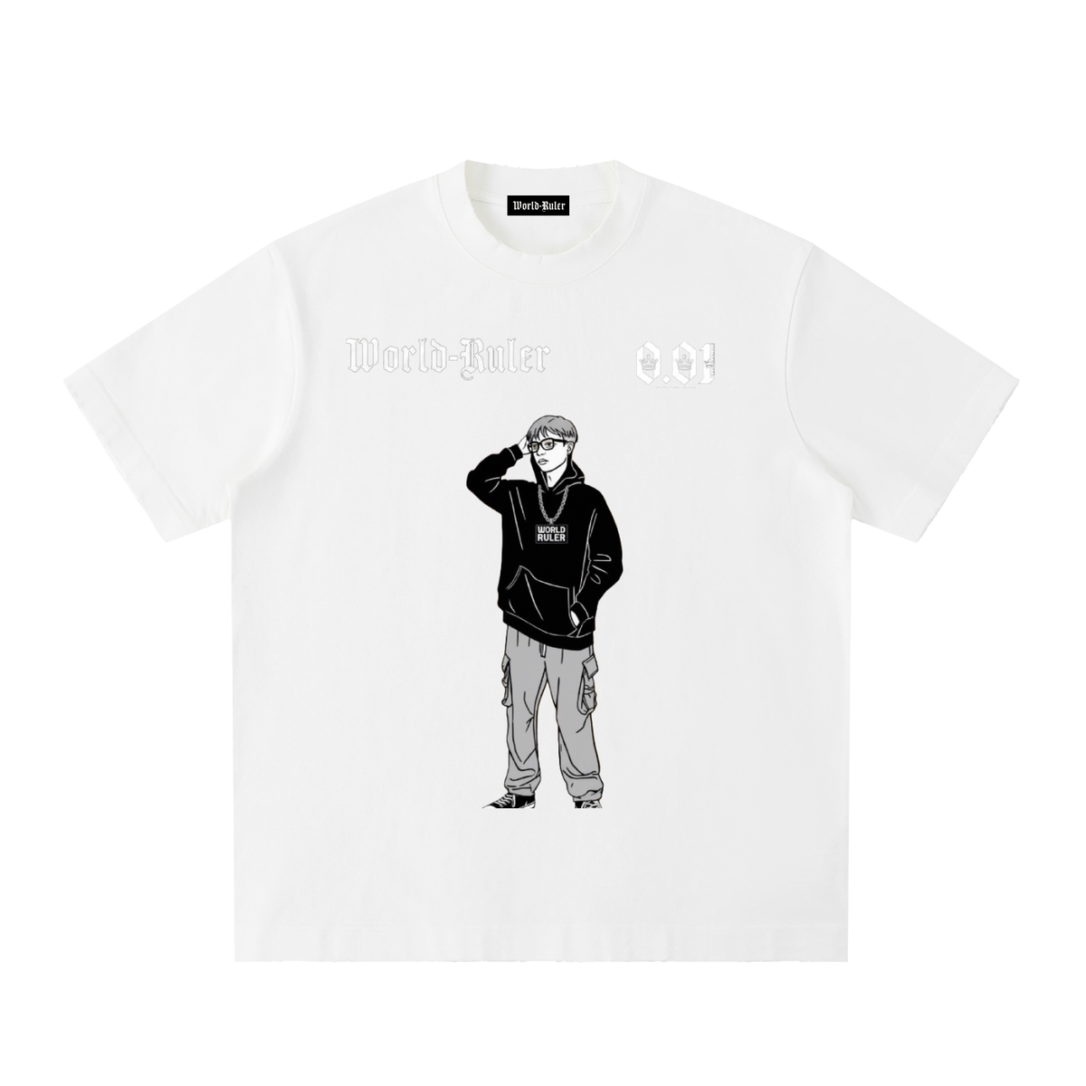 World Ruler Vintage Washed Frayed T-Shirt